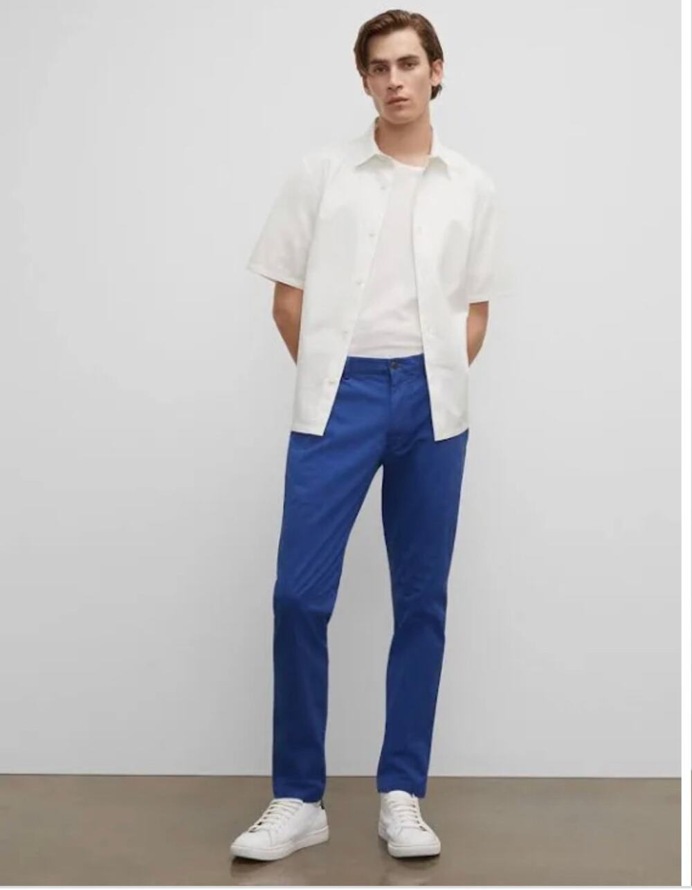 Club Monaco Connor Modern Slim Fit Chino Pants Blue 30